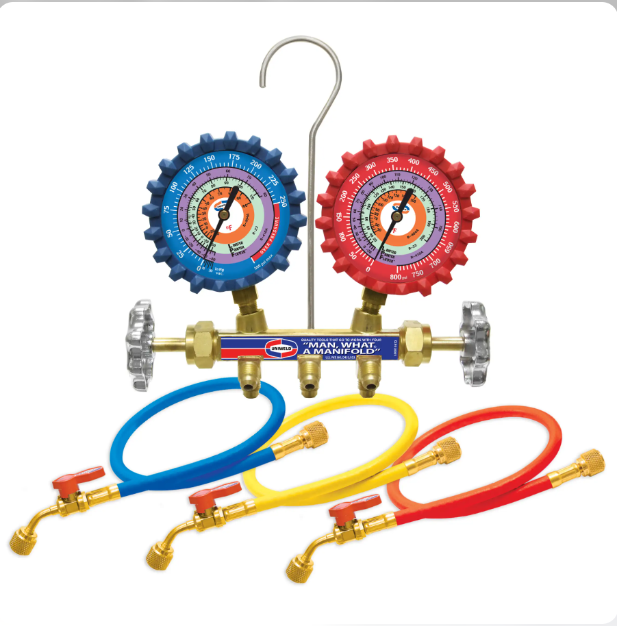 Juego Manifold para R22/404/134A 5ftSoft Magic QAL5SM Uniweld con Mangueras - Image 2